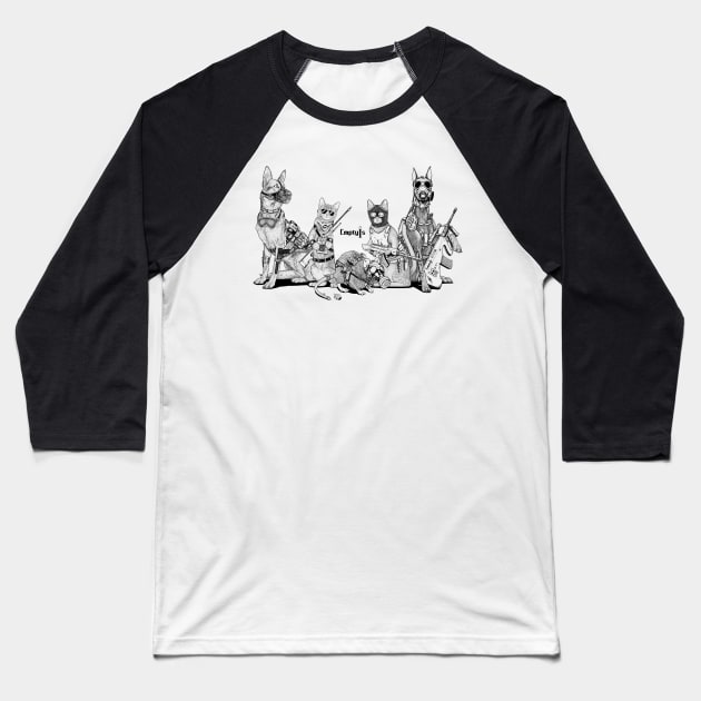 Animal Soldiers Baseball T-Shirt by EmptyIs